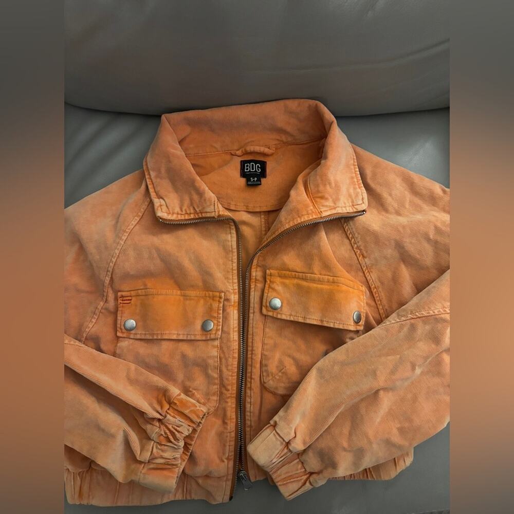 Orange corduroy cropped jacket - urban outfitters size small.. never worn